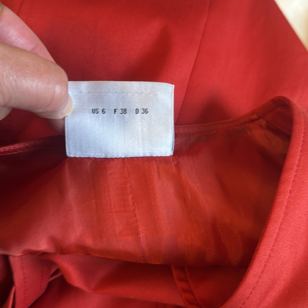 Akris Punto orange/red belted dress - Picture 9 of 11